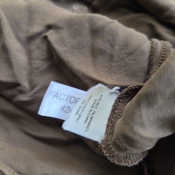 Vintage Silk Halter Top Size S  2000s 90s Y2K Grunge Satin Brown In good vinta - Picture 3 of 6